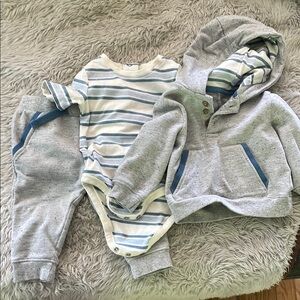 Gray and Blue Baby Outfit Set 6-9 tahari